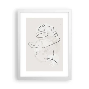 Poster in cornice bianca - Profilo di sogno - 30x40 cm