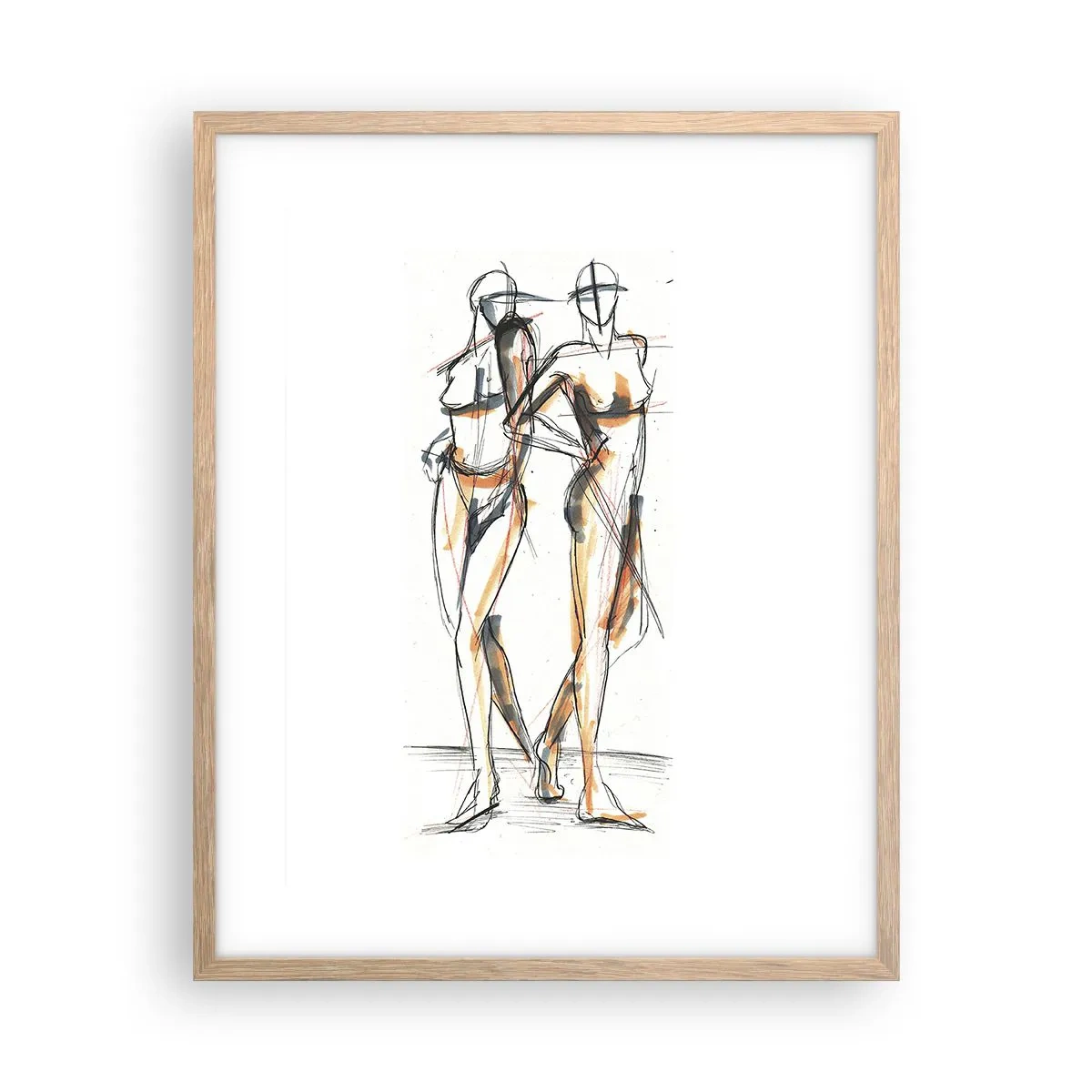 Poster in cornice rovere chiaro - Studio di armonia - 40x50 cm