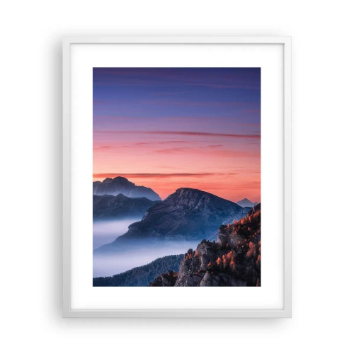 Poster in cornice bianca - Sopra le valli - 40x50 cm