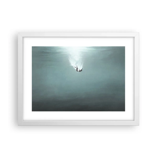 Poster in cornice bianca - Nell'abbraccio dell'oceano - 40x30 cm