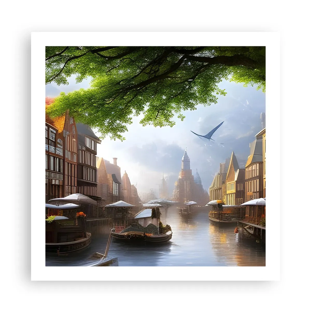 Poster - Paesaggio urbano olandese - 60x60 cm