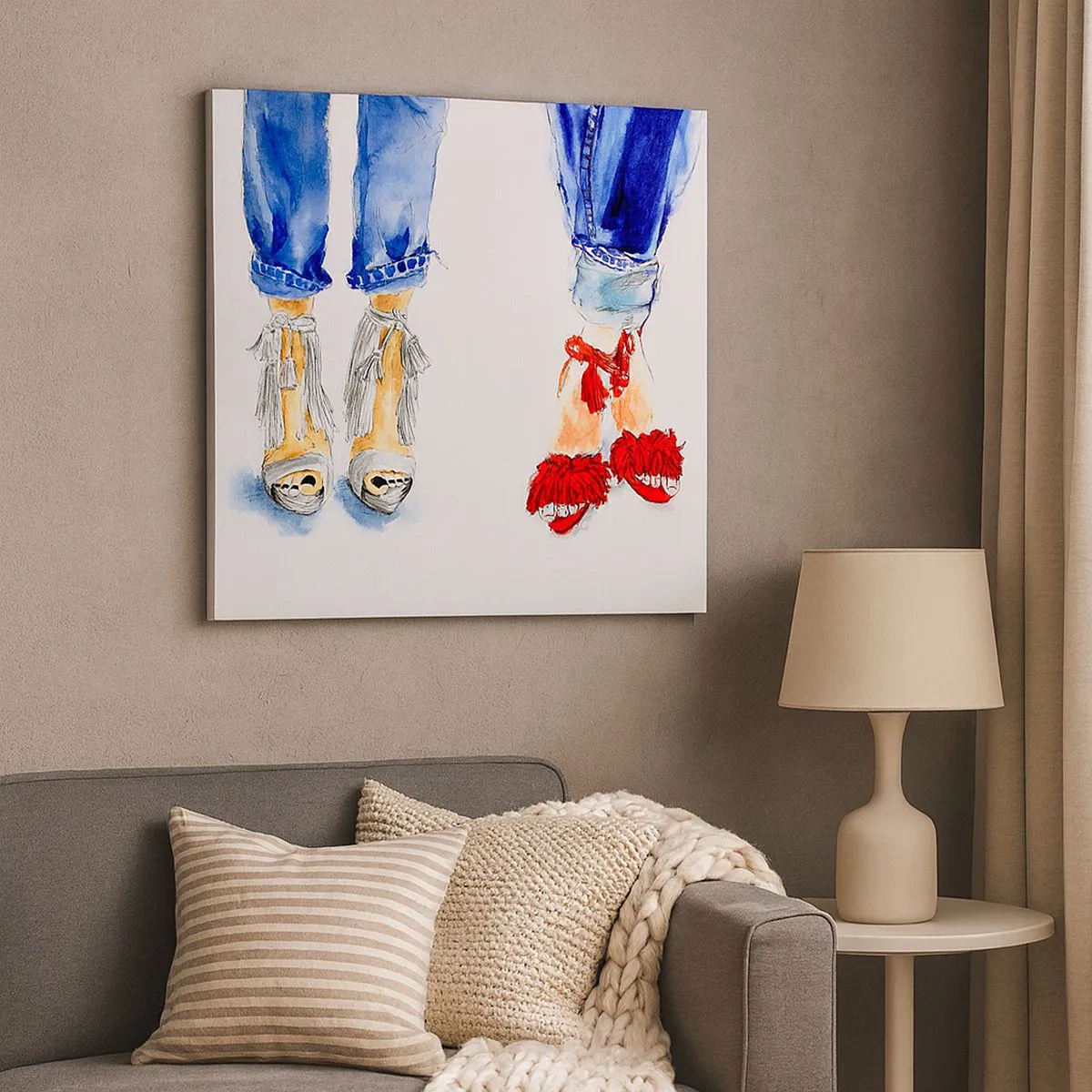 Quadro su tela - Stampe su Tela - Facciamo una passeggiata? - 30x30 cm