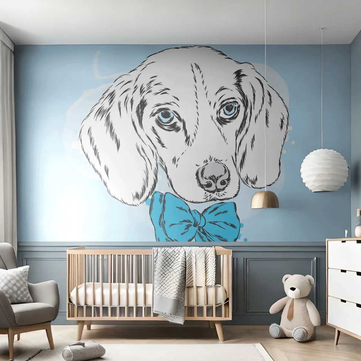 Fotomurali Premium Canvas - Eleganza canina - Astrazione, Cane, Per bambini - 450x315 cm