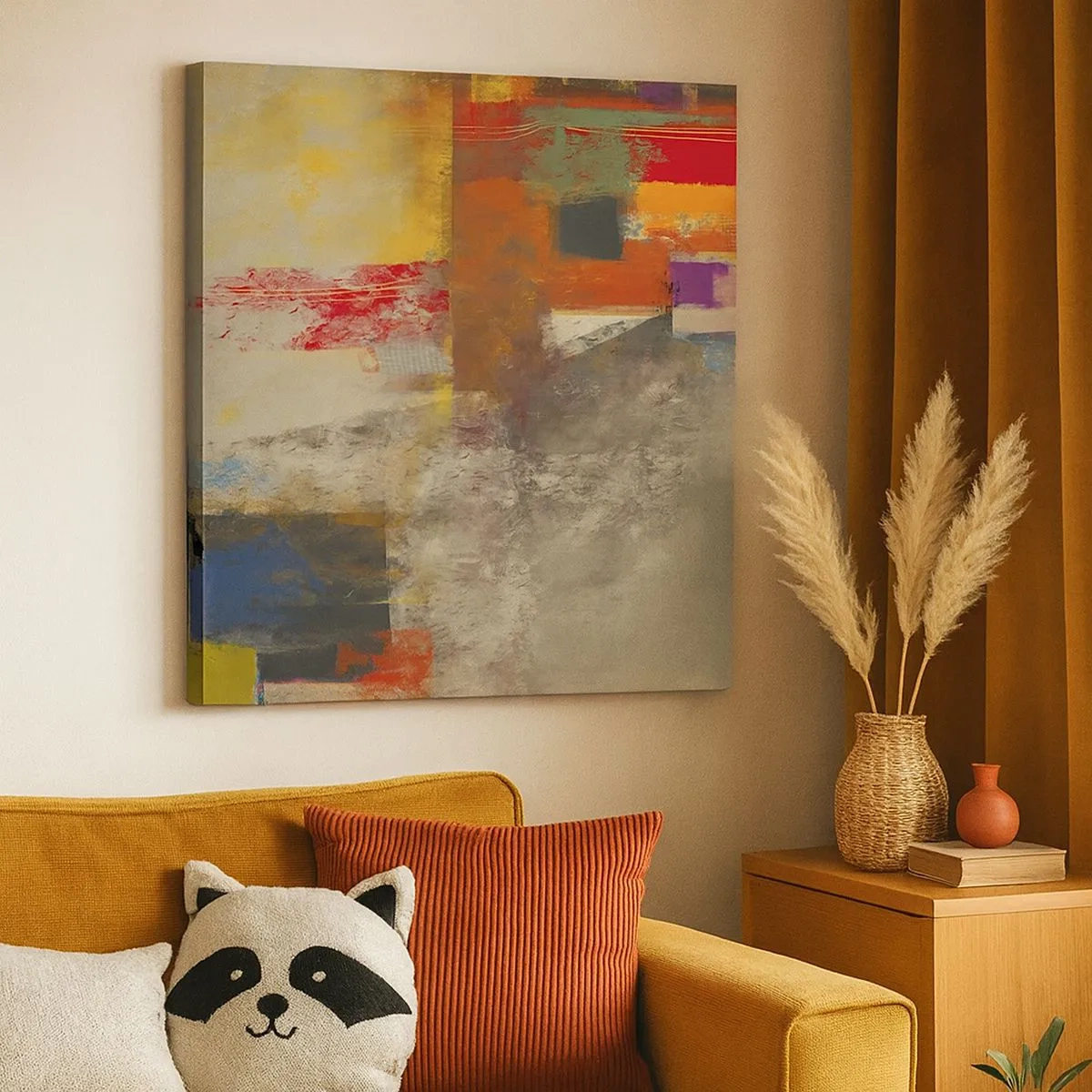 Quadro su tela - Stampe su Tela - Geometria dei colori - 30x30 cm