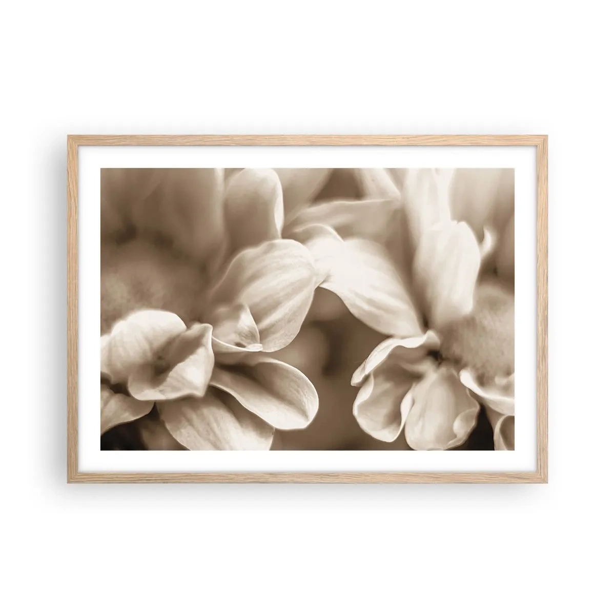 Poster in cornice rovere chiaro - Mite come un sorriso - 70x50 cm