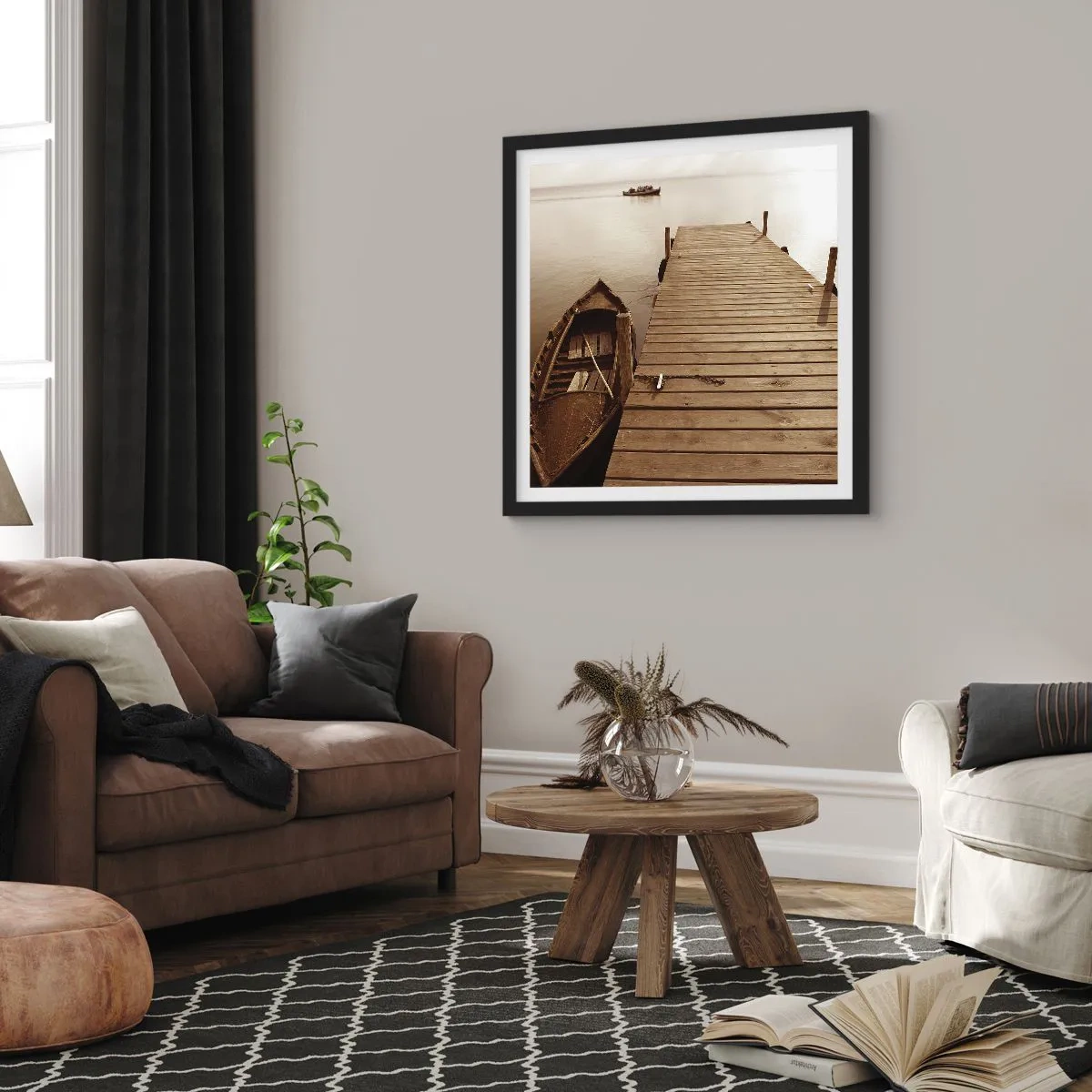 Poster in cornice nera - La grande pace - 50x50 cm