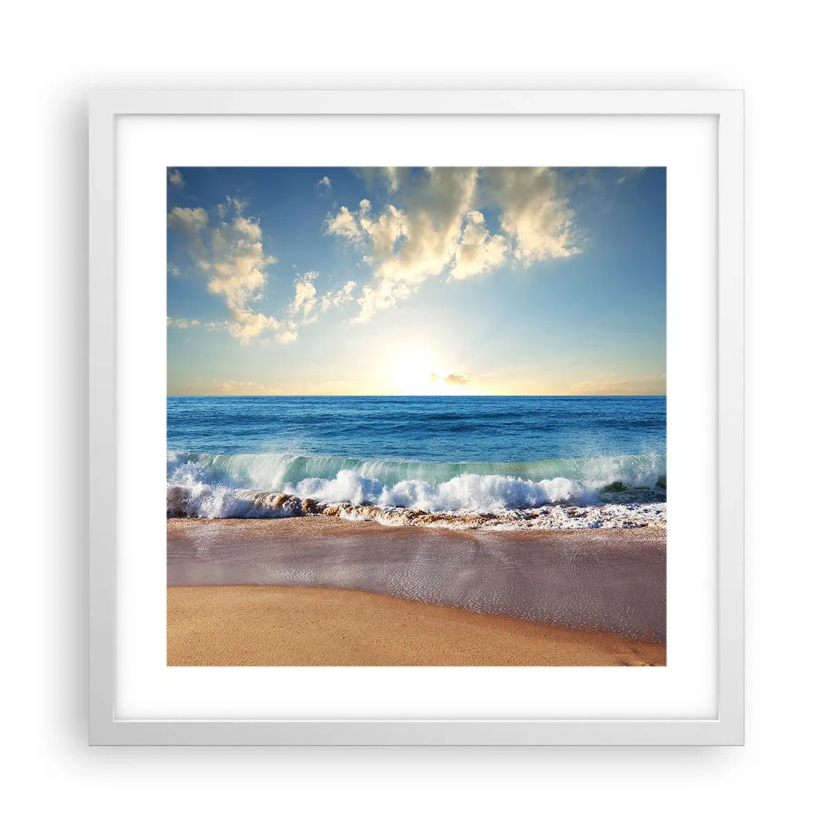 Poster in cornice bianca - Insieme movimento e immobilità - 40x40 cm