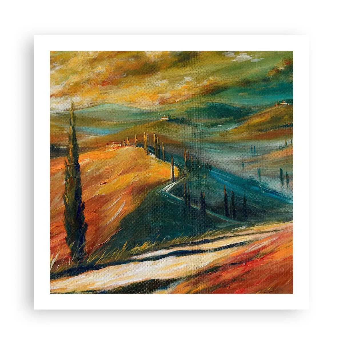 Poster - Paesaggio toscano - 60x60 cm