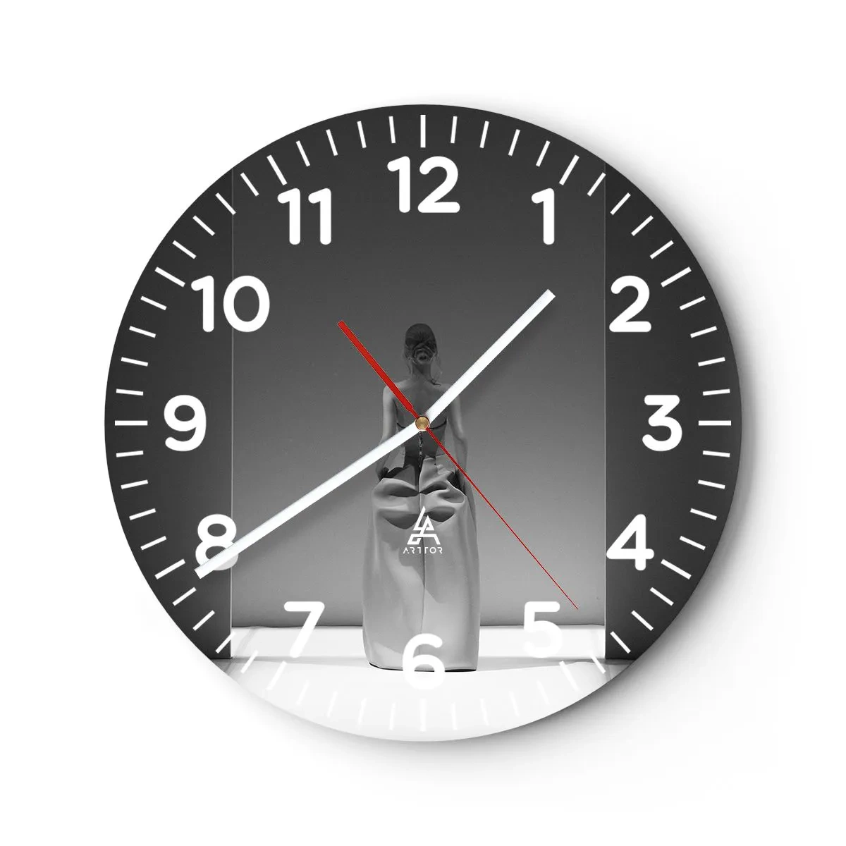 Orologio da parete - Orologio in Vetro - Semplicità raffinata - 40x40 cm