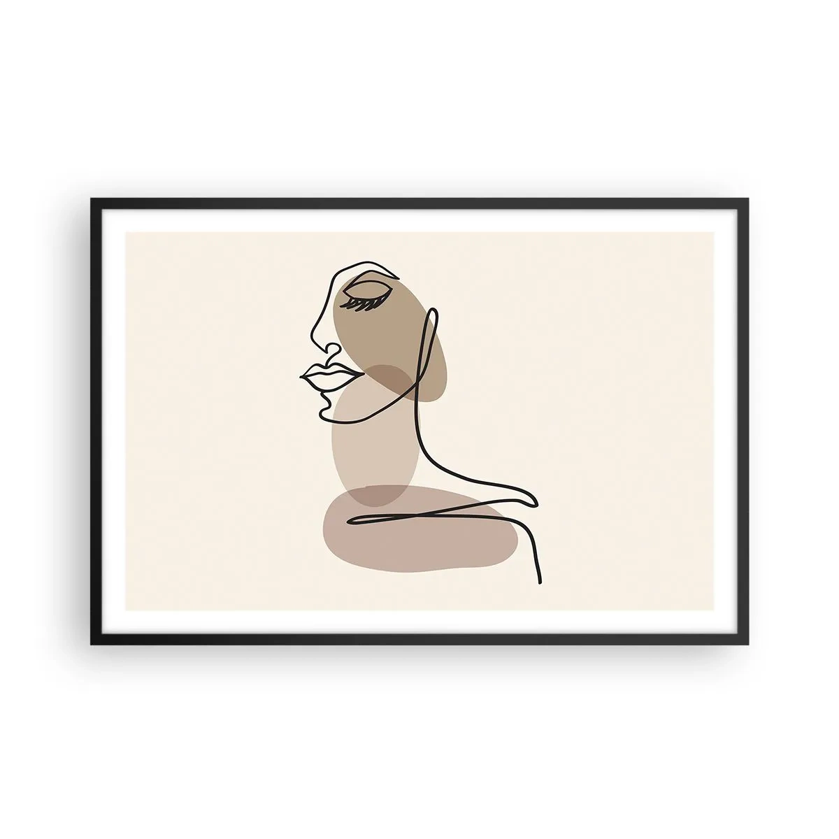 Poster in cornice nera - La linea sicura della bellezza - 91x61 cm