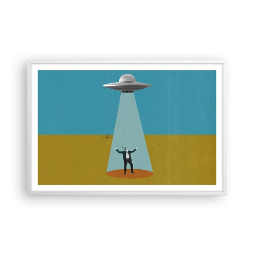 Poster in cornice bianca - Incontro ravvicinato - 91x61 cm