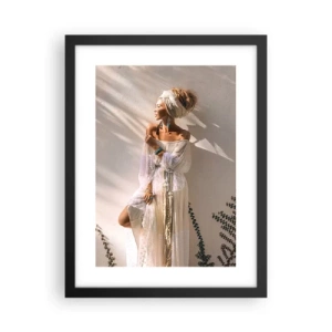Poster in cornice nera - Il sole e la ragazza - 30x40 cm