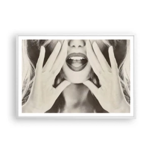 Poster in cornice bianca - Arrivo! - 100x70 cm