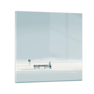 Quadro su vetro - Si, aspetto. - 30x30 cm