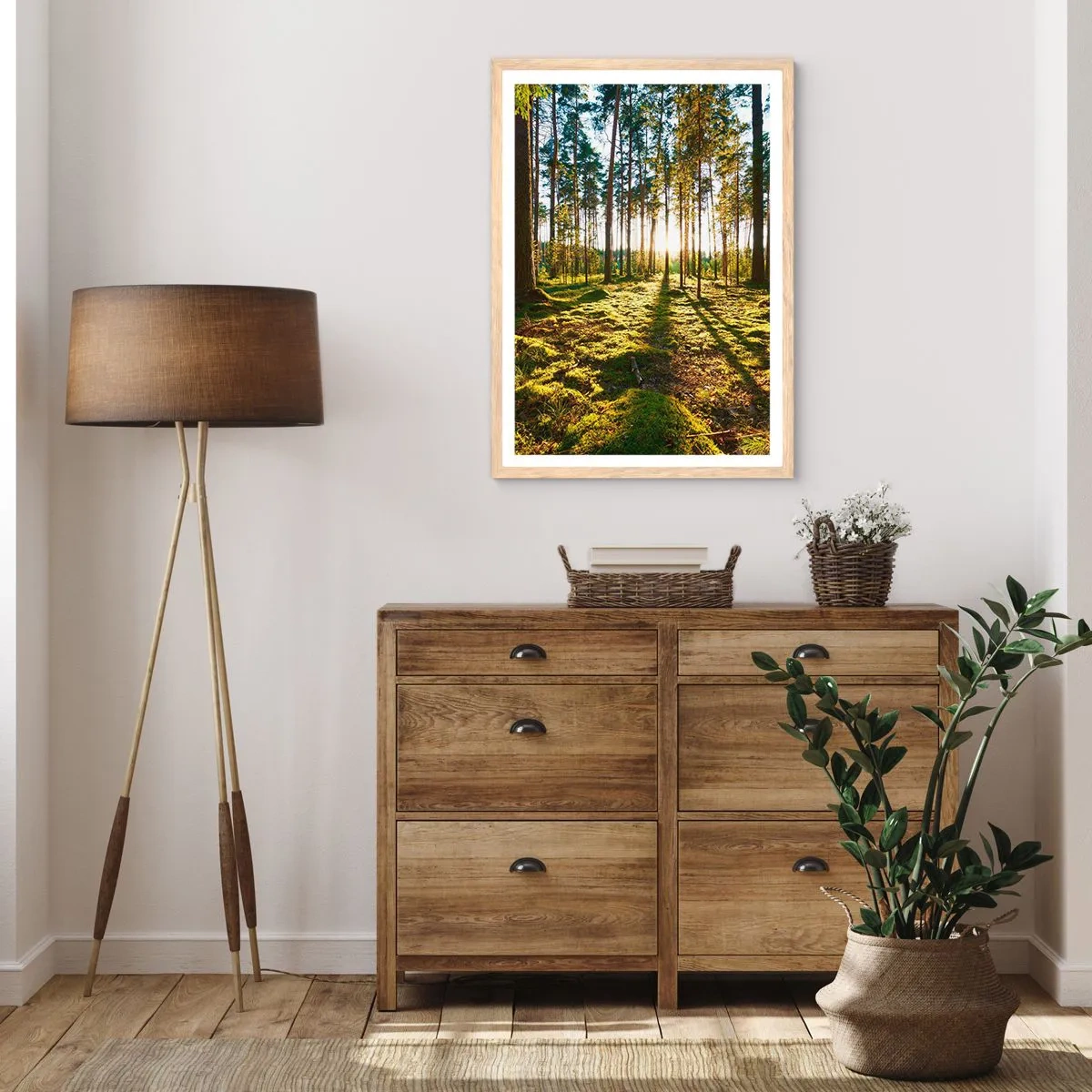 Poster in cornice rovere chiaro - …dopo sette foreste - 70x100 cm