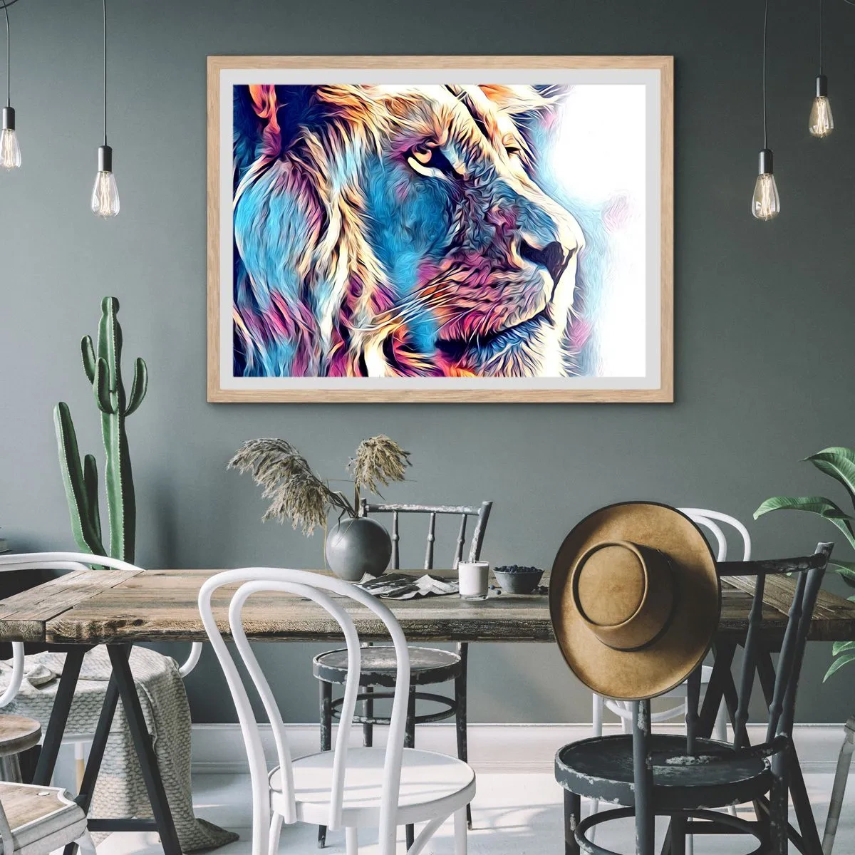 Poster in cornice rovere chiaro - La saggezza della natura - 40x30 cm