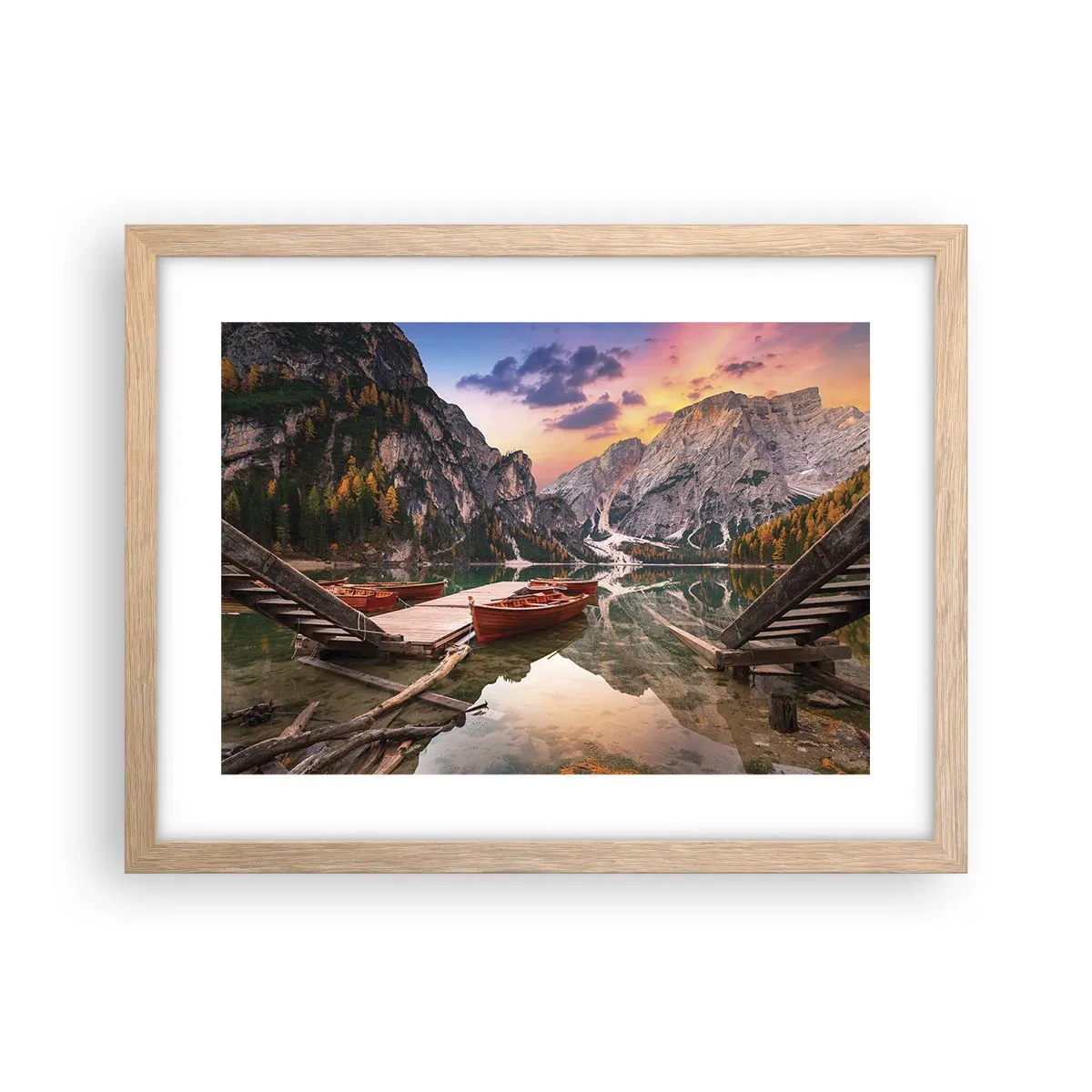 Poster in cornice rovere chiaro - La promessa del giorno - 40x30 cm