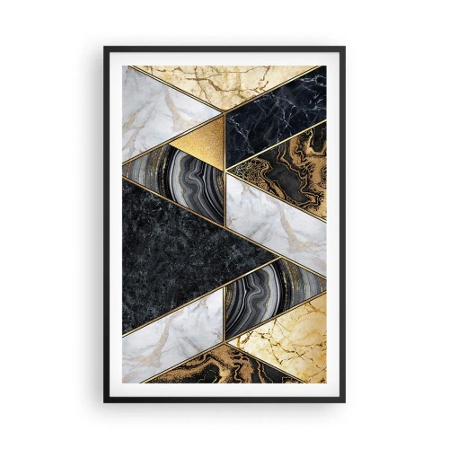 Poster in cornice nera - Pietra su pietra - 61x91 cm