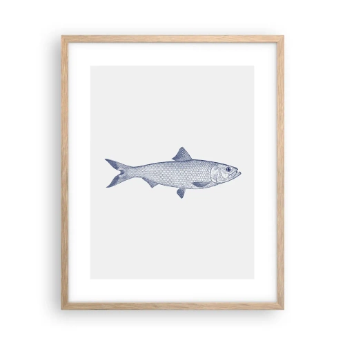 Poster in cornice rovere chiaro - Un saluto dai mari del nord - 40x50 cm