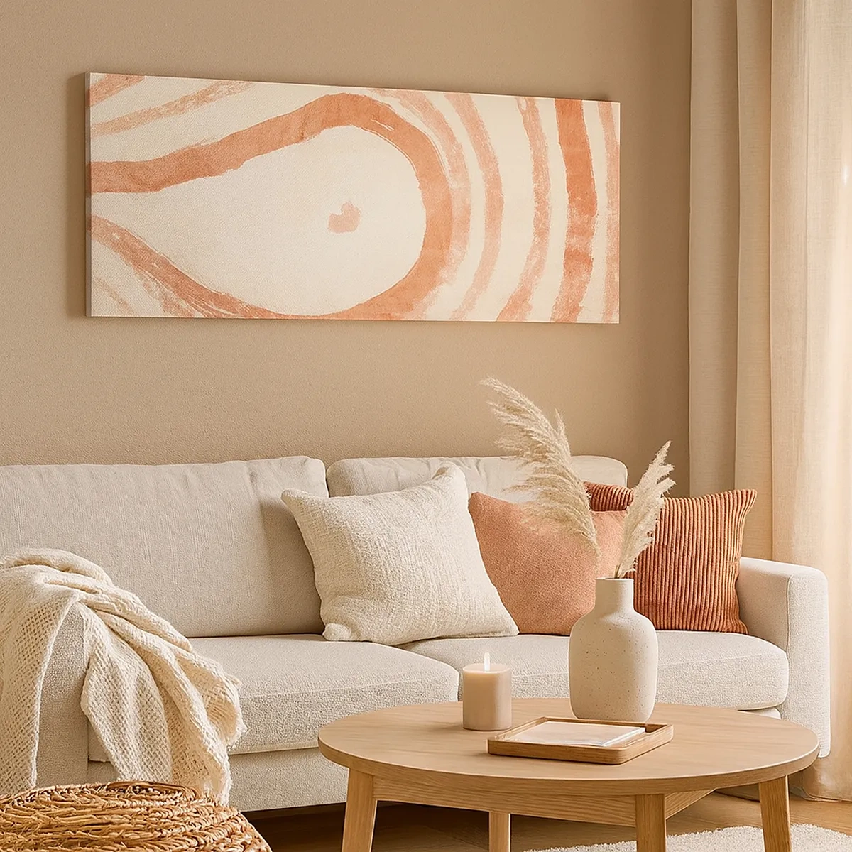 Quadro su tela - Stampe su Tela - Cerchi di corallo - 30x30 cm