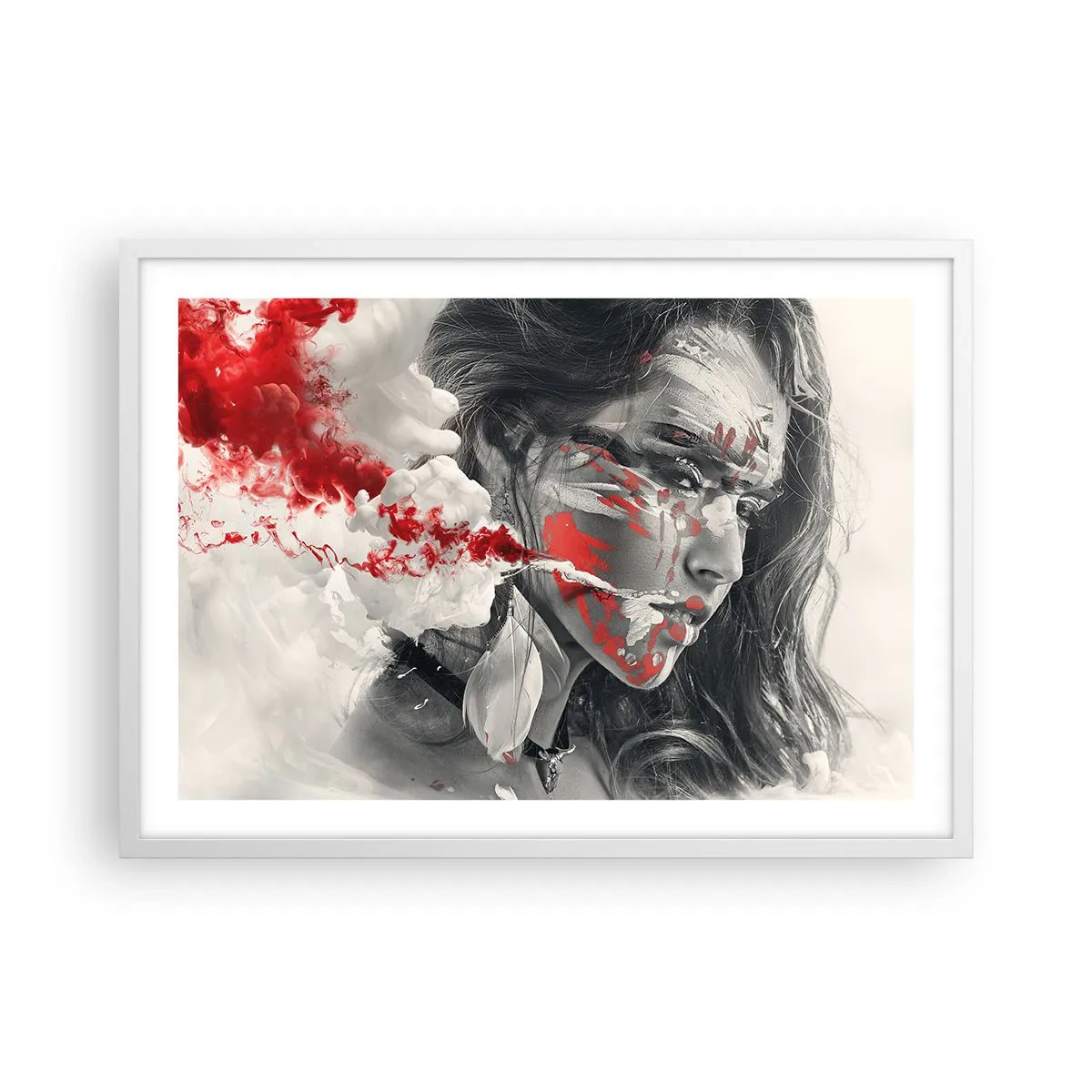 Poster in cornice bianca - Nei vapori dell'assurdo - 70x50 cm