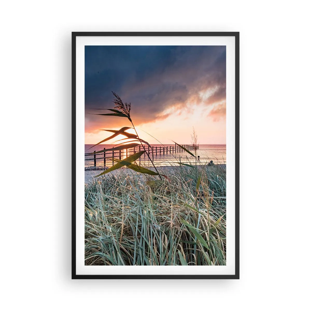 Poster in cornice nera - Non andrà via col vento - 61x91 cm