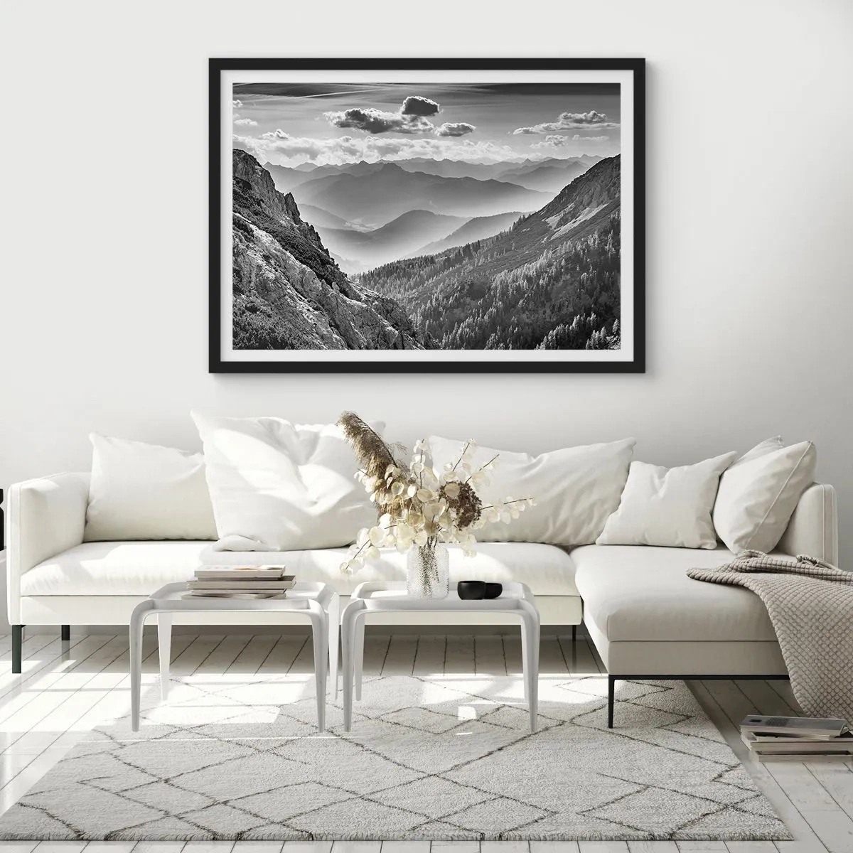 Poster in cornice nera - Fino all'orizzonte - 91x61 cm