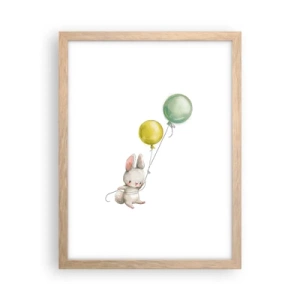 Poster in cornice rovere chiaro - Volo anch'io! - 30x40 cm