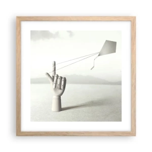 Poster in cornice rovere chiaro - Prova di forza - 40x40 cm