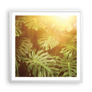 Poster in cornice bianca - Entrando nel verde... - 60x60 cm