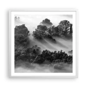 Poster in cornice bianca - Risveglio dal sonno - 60x60 cm