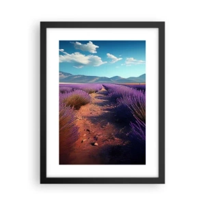 Poster in cornice nera - Campi profumati - 30x40 cm