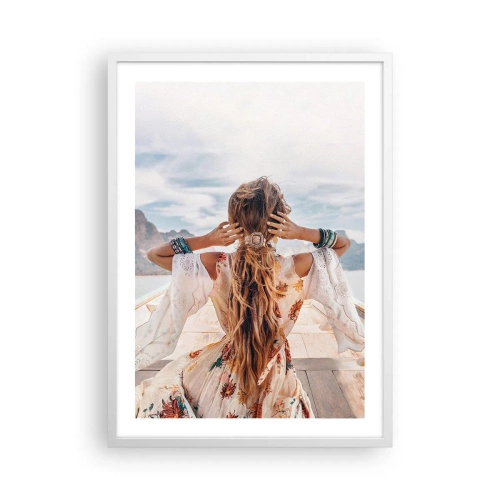 Poster in cornice bianca - In cammino verso la felicità - 50x70 cm