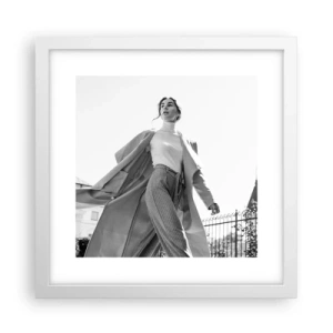 Poster in cornice bianca - Vieni con me? - 30x30 cm