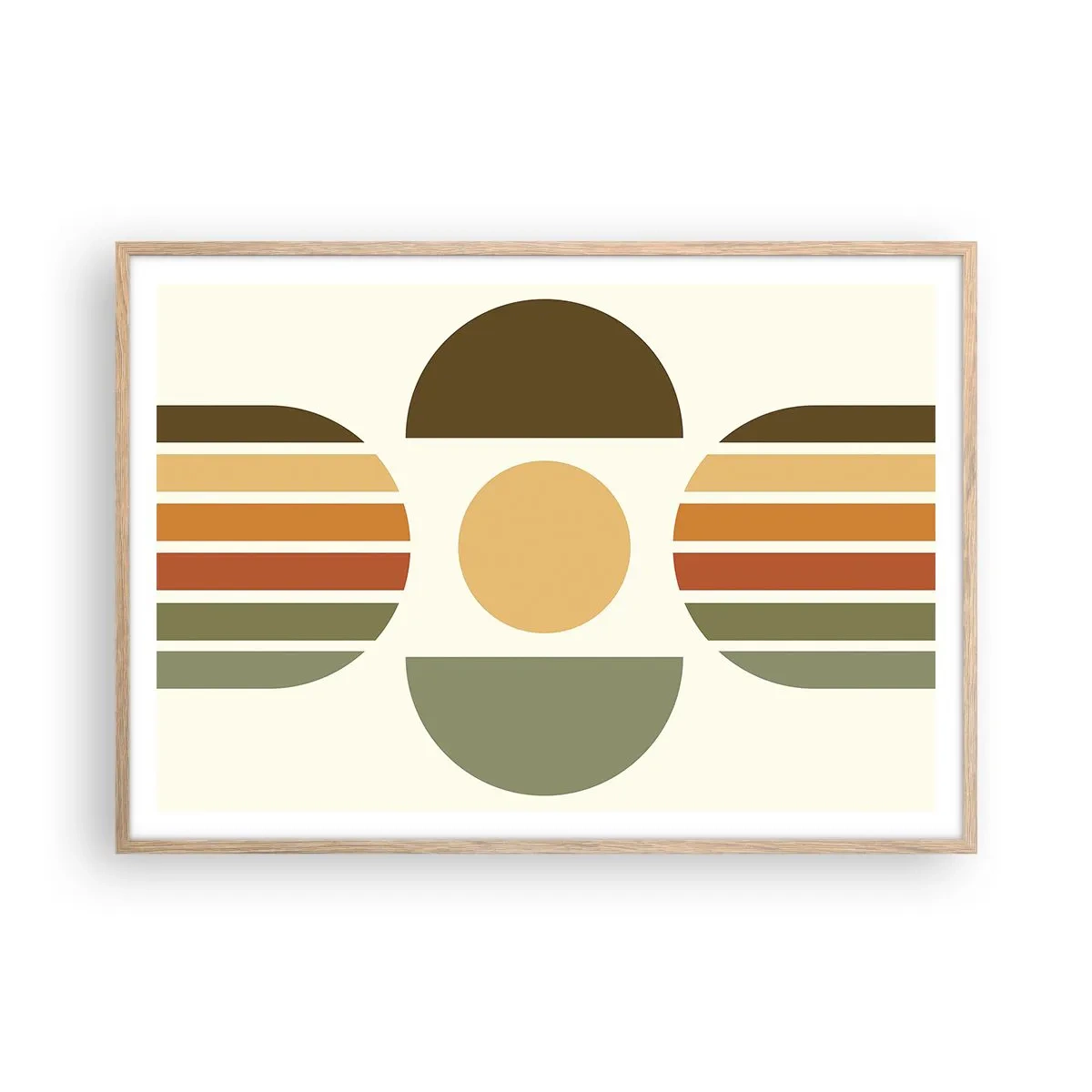 Poster in cornice rovere chiaro - Nei colori della terra - 100x70 cm