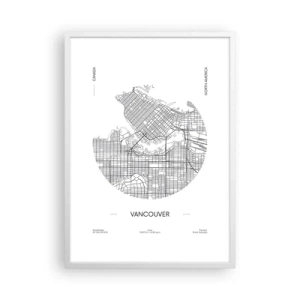 Poster in cornice bianca - Anatomia Vancouver - 50x70 cm