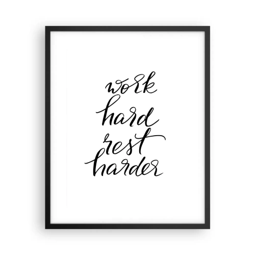 Poster in cornice nera - L'equilibrio della vita - 40x50 cm