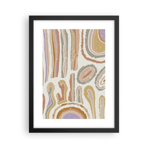 Poster in cornice nera - Sezioni colorate - 30x40 cm