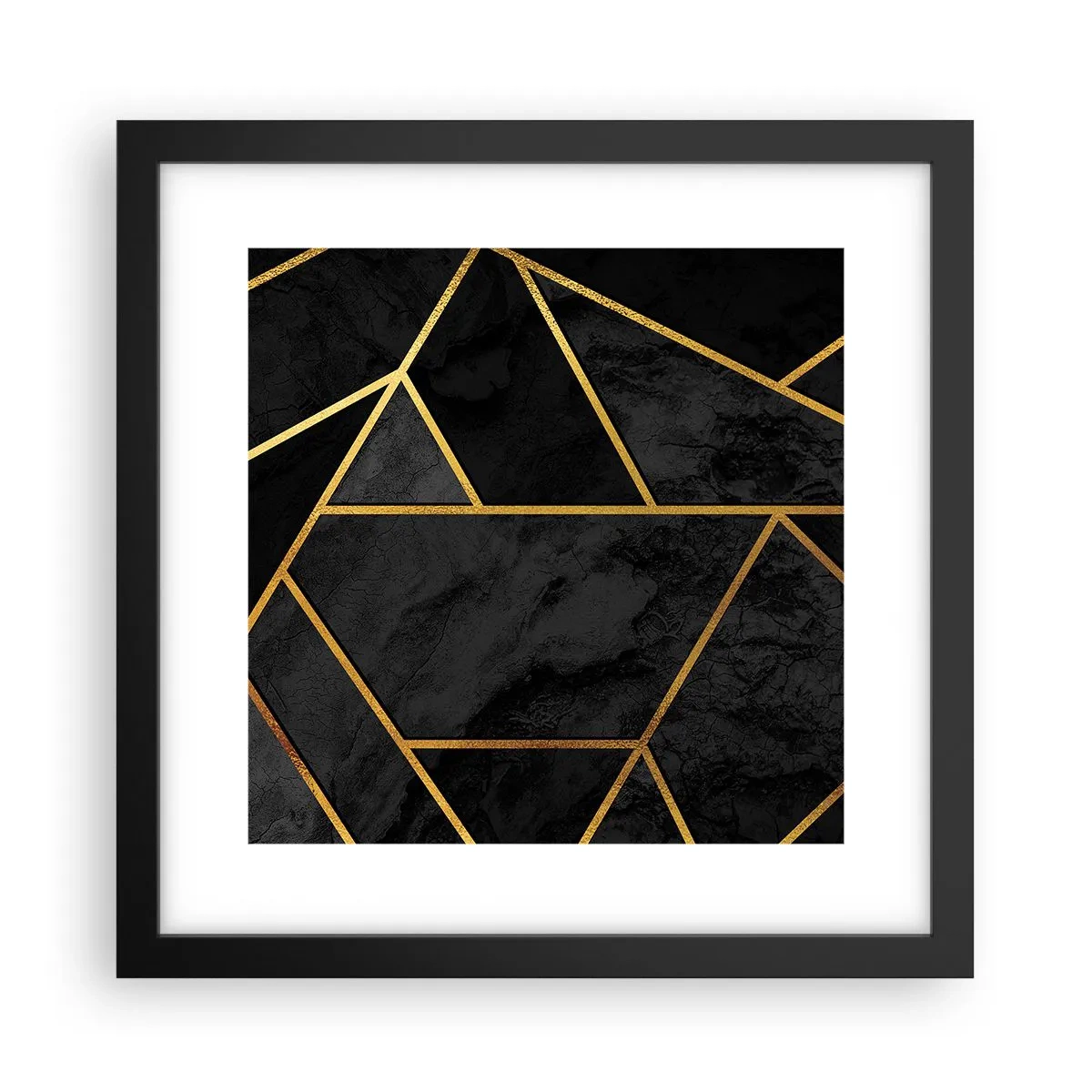 Poster in cornice nera - Oscurità e luce - 30x30 cm