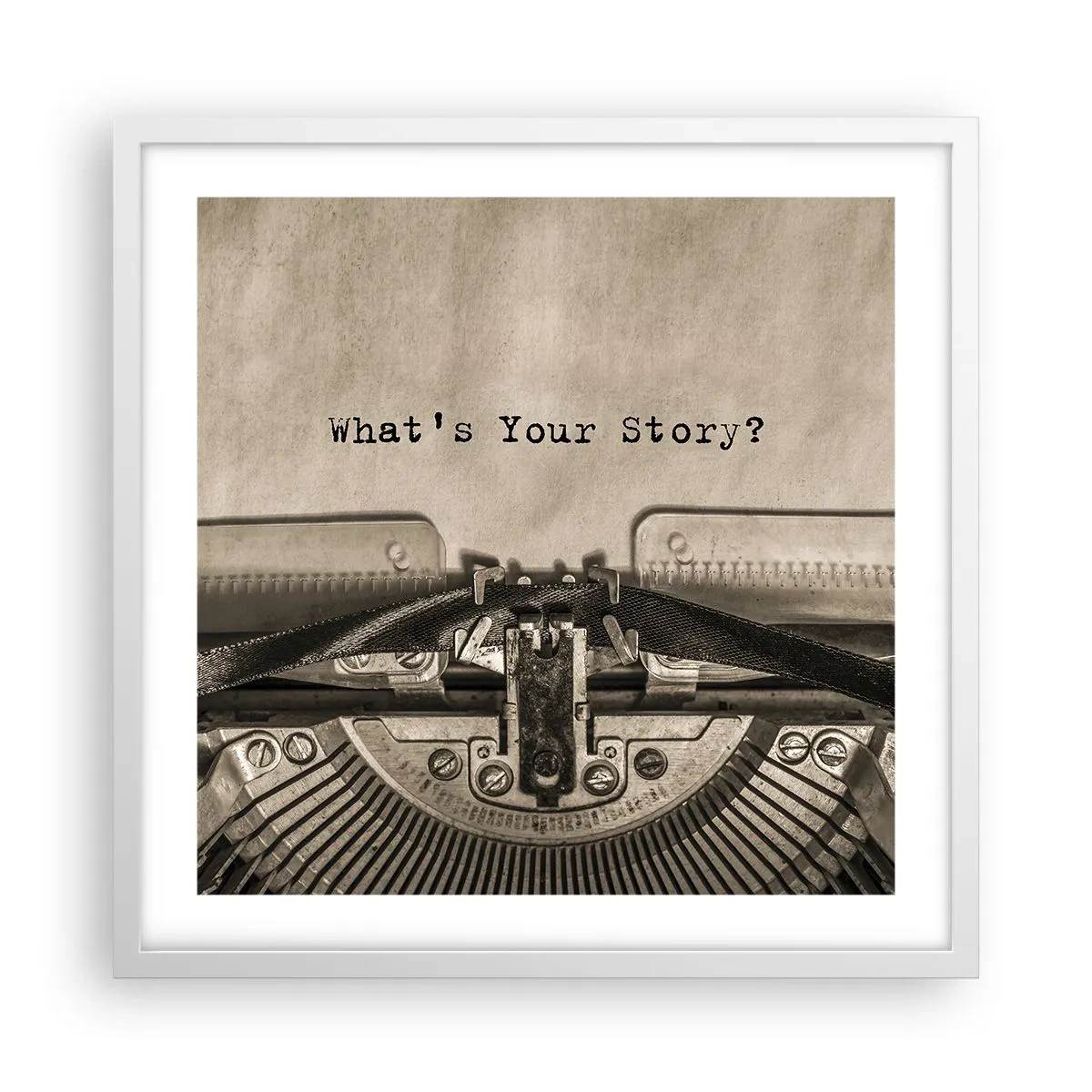 Poster in cornice bianca - Rispondimi - 50x50 cm