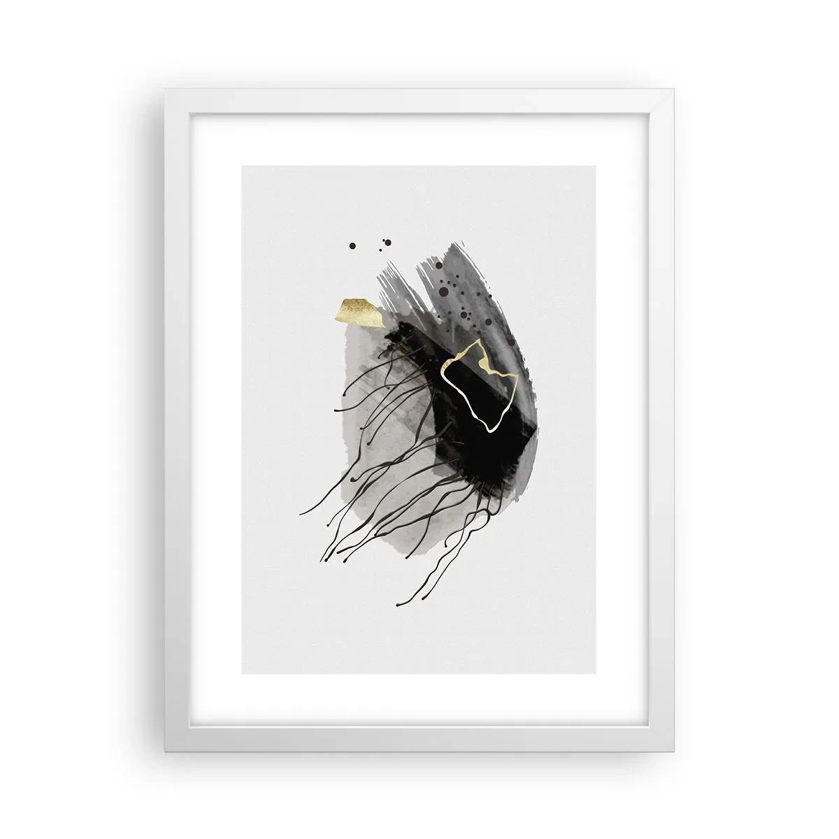Poster in cornice bianca - In nero e in oro - 30x40 cm