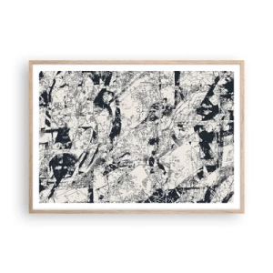 Poster in cornice rovere chiaro - La compenetrazione degli opposti - 100x70 cm