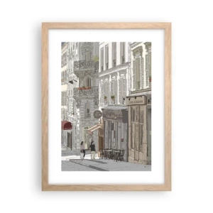 Poster in cornice rovere chiaro - Gioie cittadine - 30x40 cm