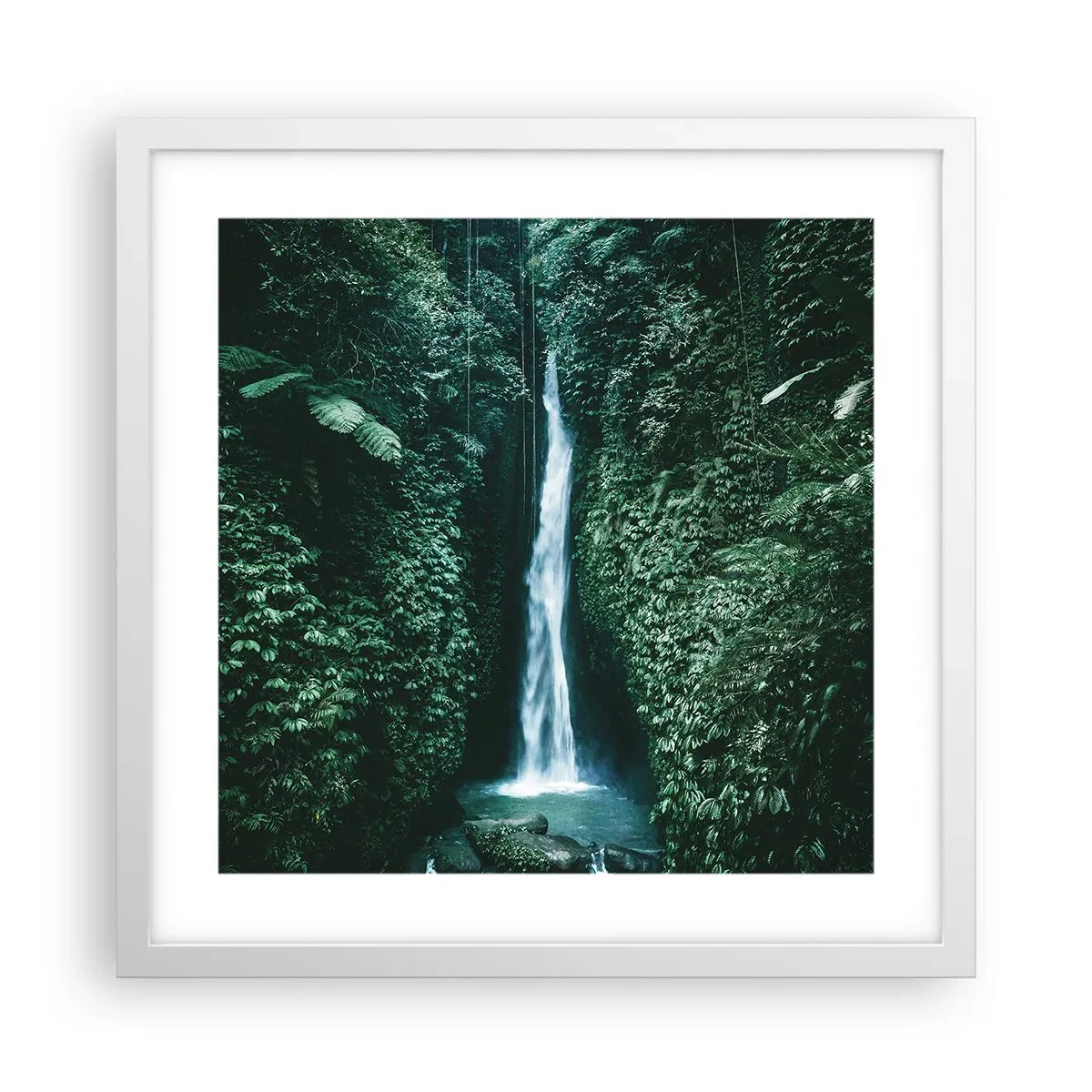 Poster in cornice bianca - Terme tropicali - 40x40 cm