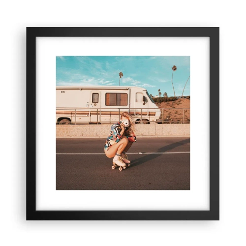 Poster in cornice nera - Sorridi per favore! - 30x30 cm