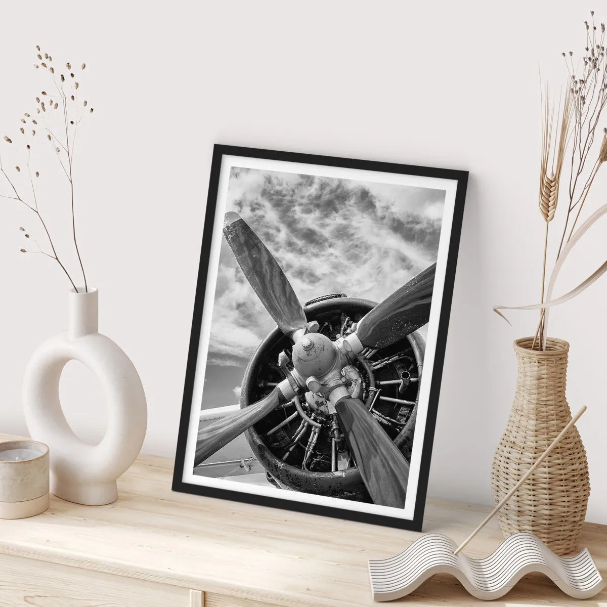 Poster in cornice nera - Il dominatore dell'aria - 40x50 cm
