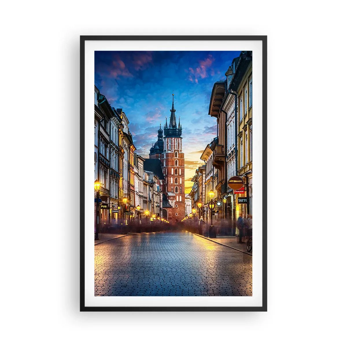 Poster in cornice nera - La magia di Cracovia - 61x91 cm