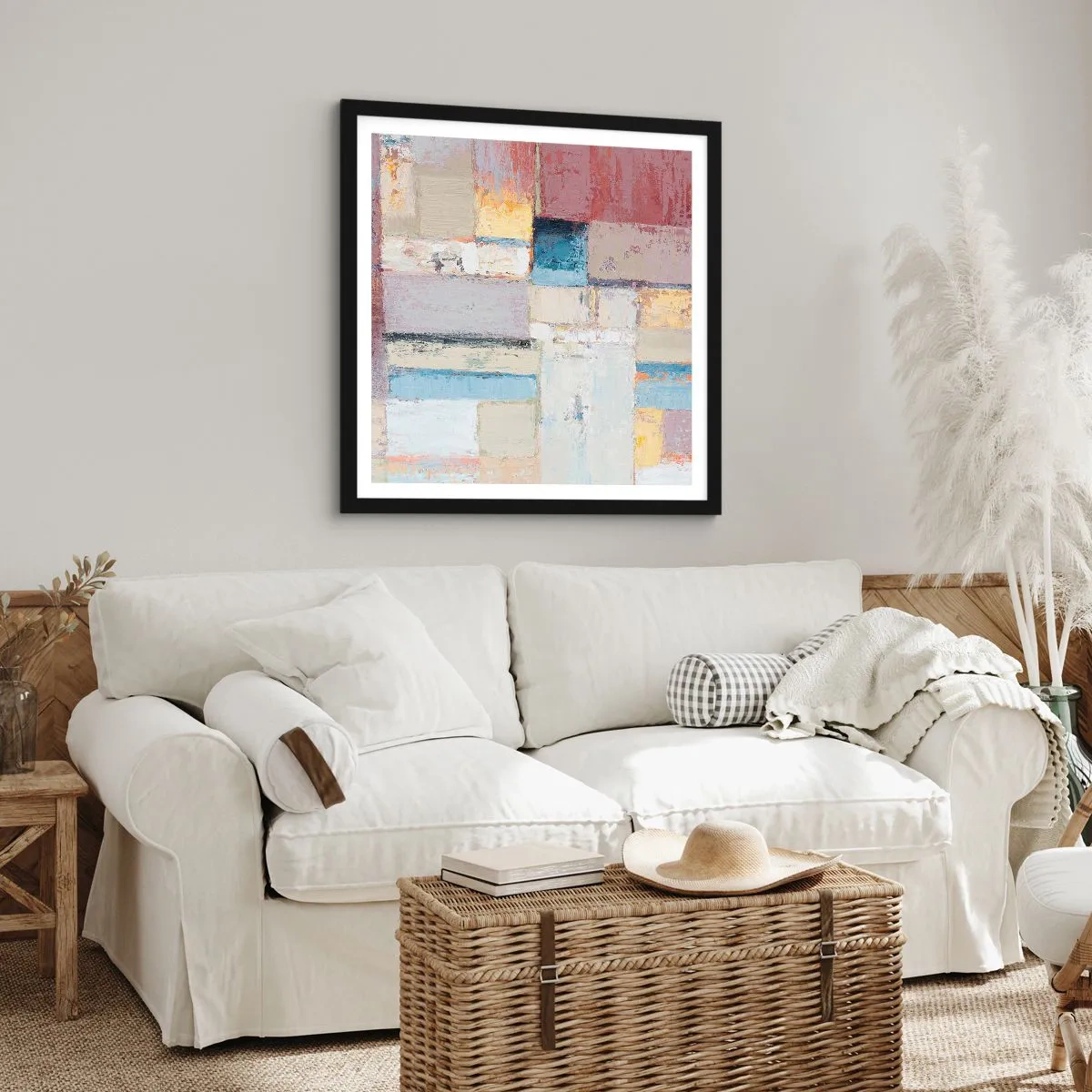 Poster in cornice nera - La pace della geometria - 30x30 cm