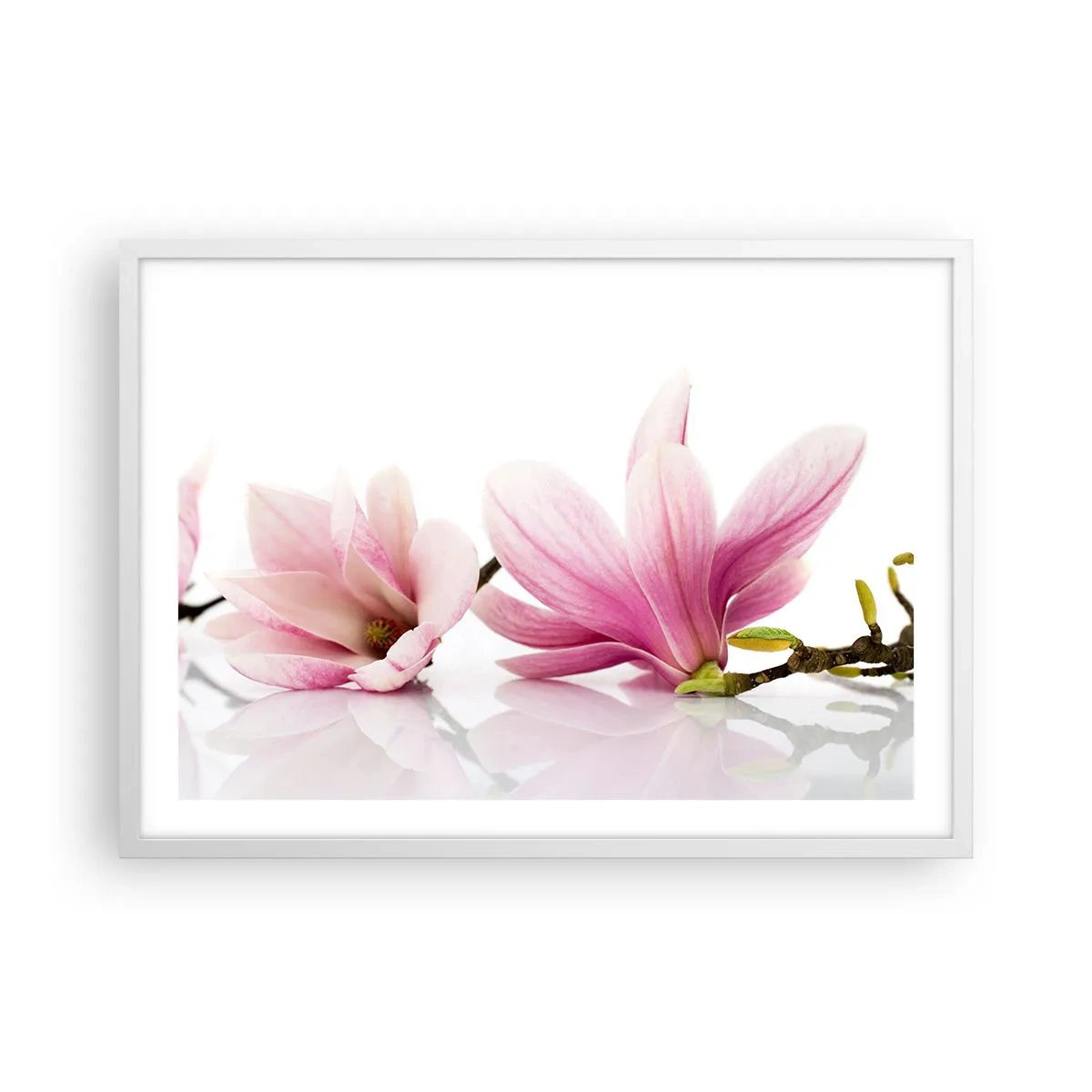 Poster in cornice bianca - Delicati come un soffio di primavera - 70x50 cm