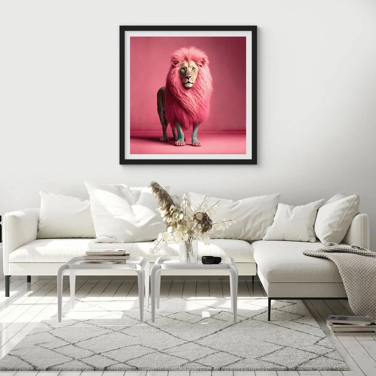 Poster in cornice nera - E non mette più paura - 50x50 cm